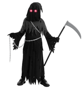 Spooktacular Creations Child Unisex Glowing Eyes Reaper Halloween Costume for Kids