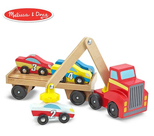 melissa and doug wooden car loader toy