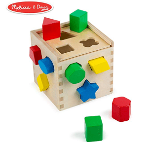 sorting cube wooden educational toy for kids