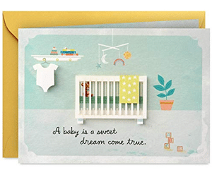 Hallmark Paper Wonder Pop Up Baby Shower Card (Sweet Dream Come True)