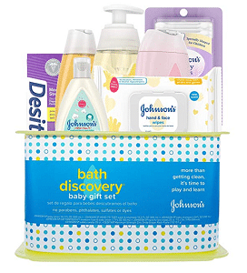 Johnson's Bath Discovery Baby Gift Set, Baby Bath Time Essentials for Parents-to-Be