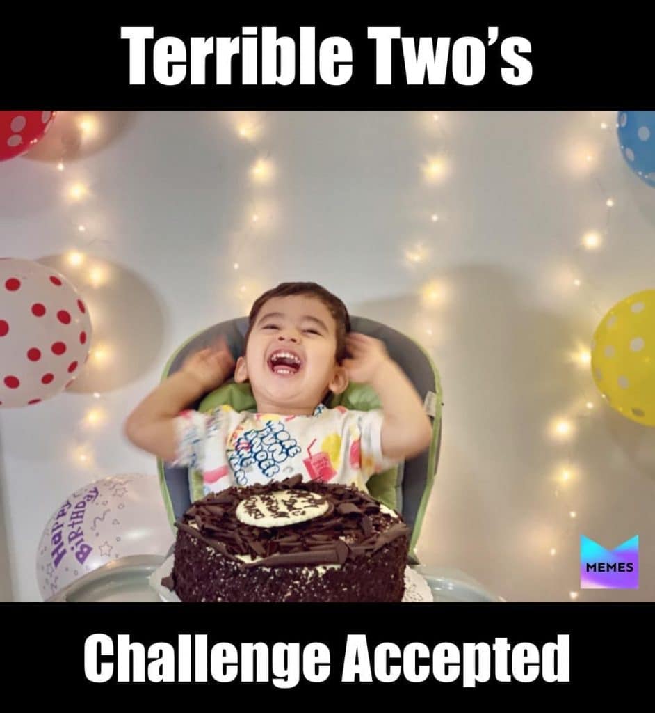 Funny baby memes about terrible twos