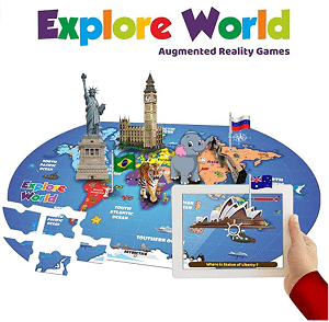PLAYAUTOMA Explore World (App Based) - Augmented Reality Interactive Learning Games on World Map