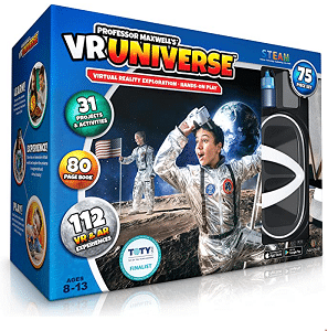 Professor Maxwell's VR Universe - Virtual Reality Kids Space Science Book and Interactive Learning Activity Set (Full Version - Includes Goggles)