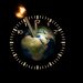 ticking clock around globe